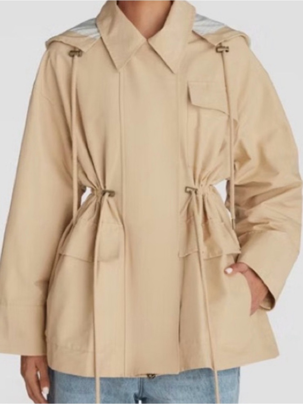 Brand New KBB by Kahlana "The Cinched Anorak Jacket", Tan Size M
